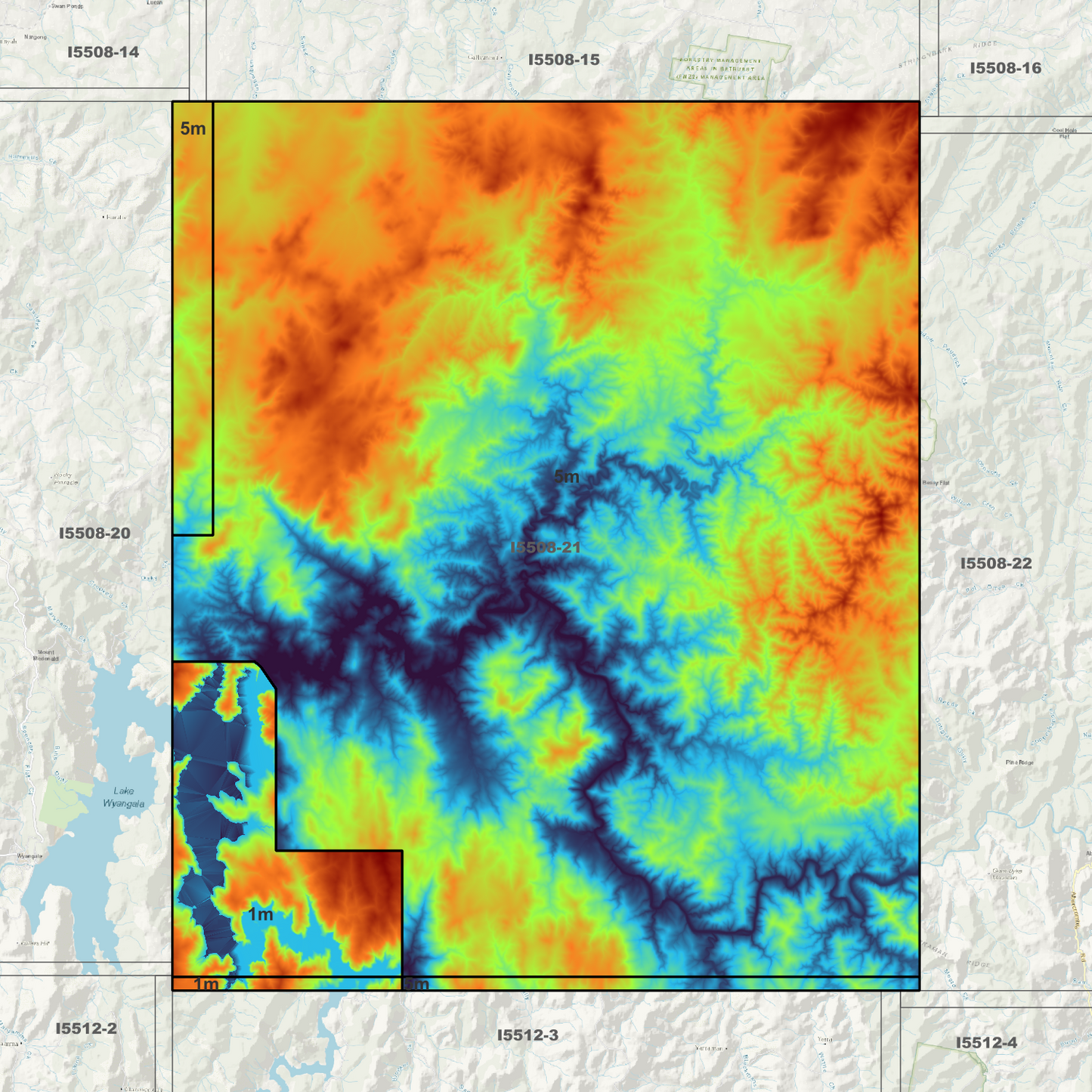 Grabine 1m & 5m Digital Elevation Models (I5508-21)