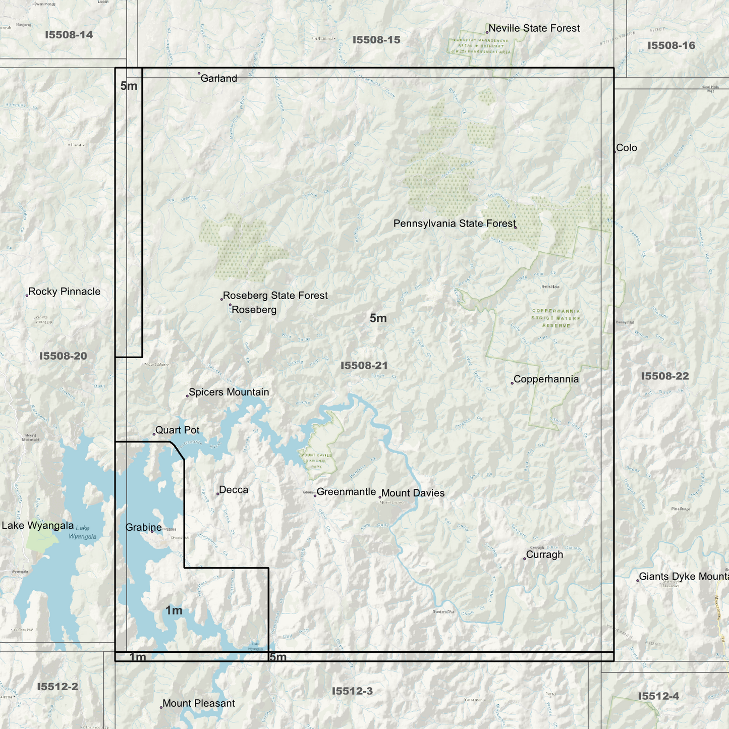 Grabine 1m & 5m Digital Elevation Models (I5508-21)