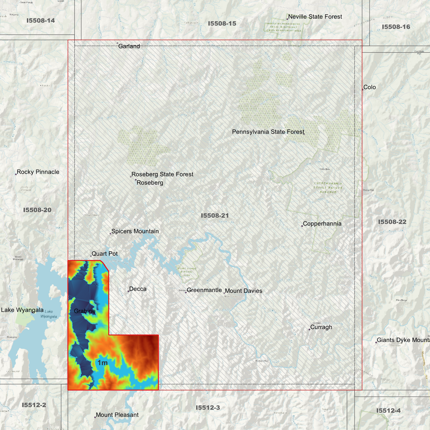 Grabine 1m & 5m Digital Elevation Models (I5508-21)