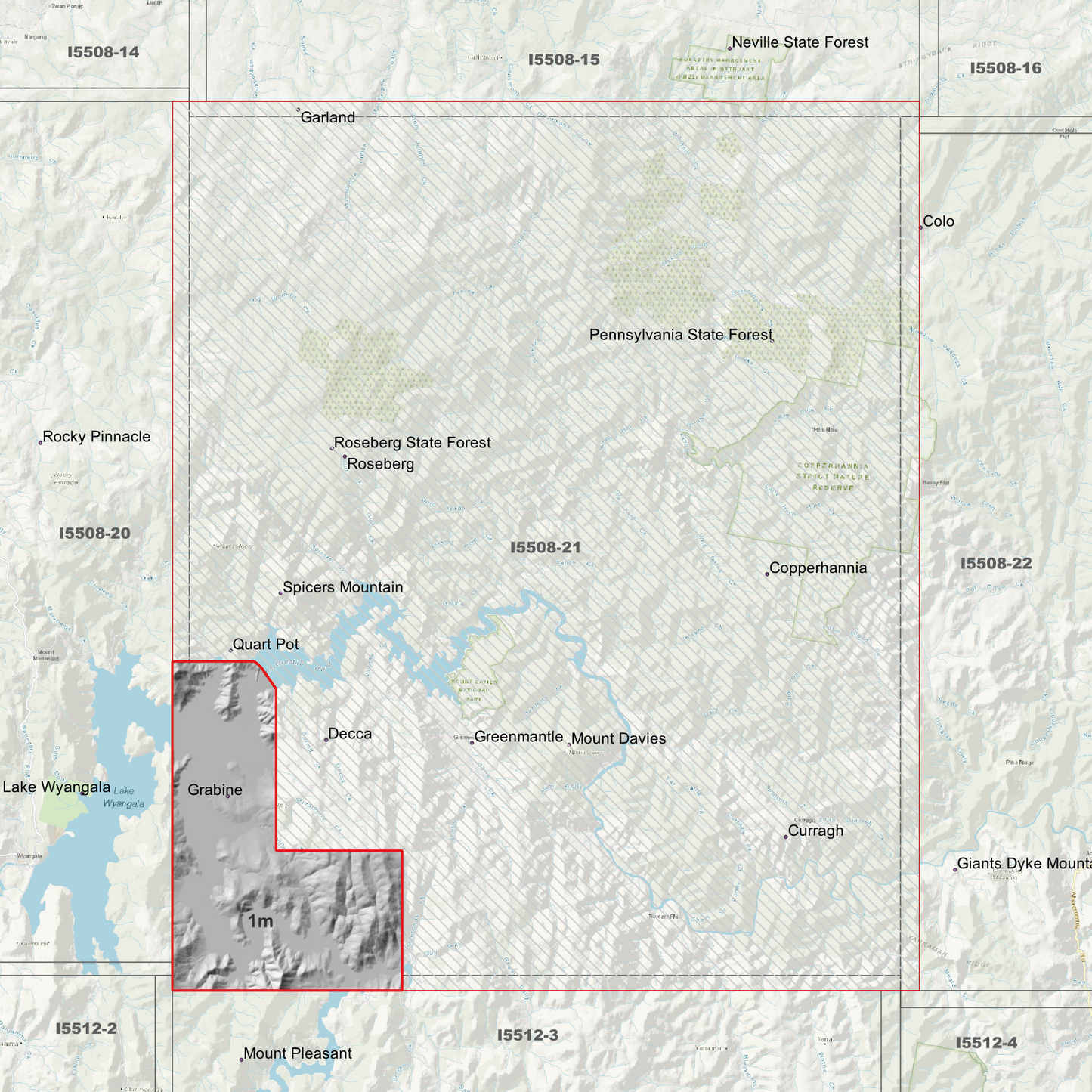 Grabine 1m & 5m Digital Elevation Models (I5508-21)