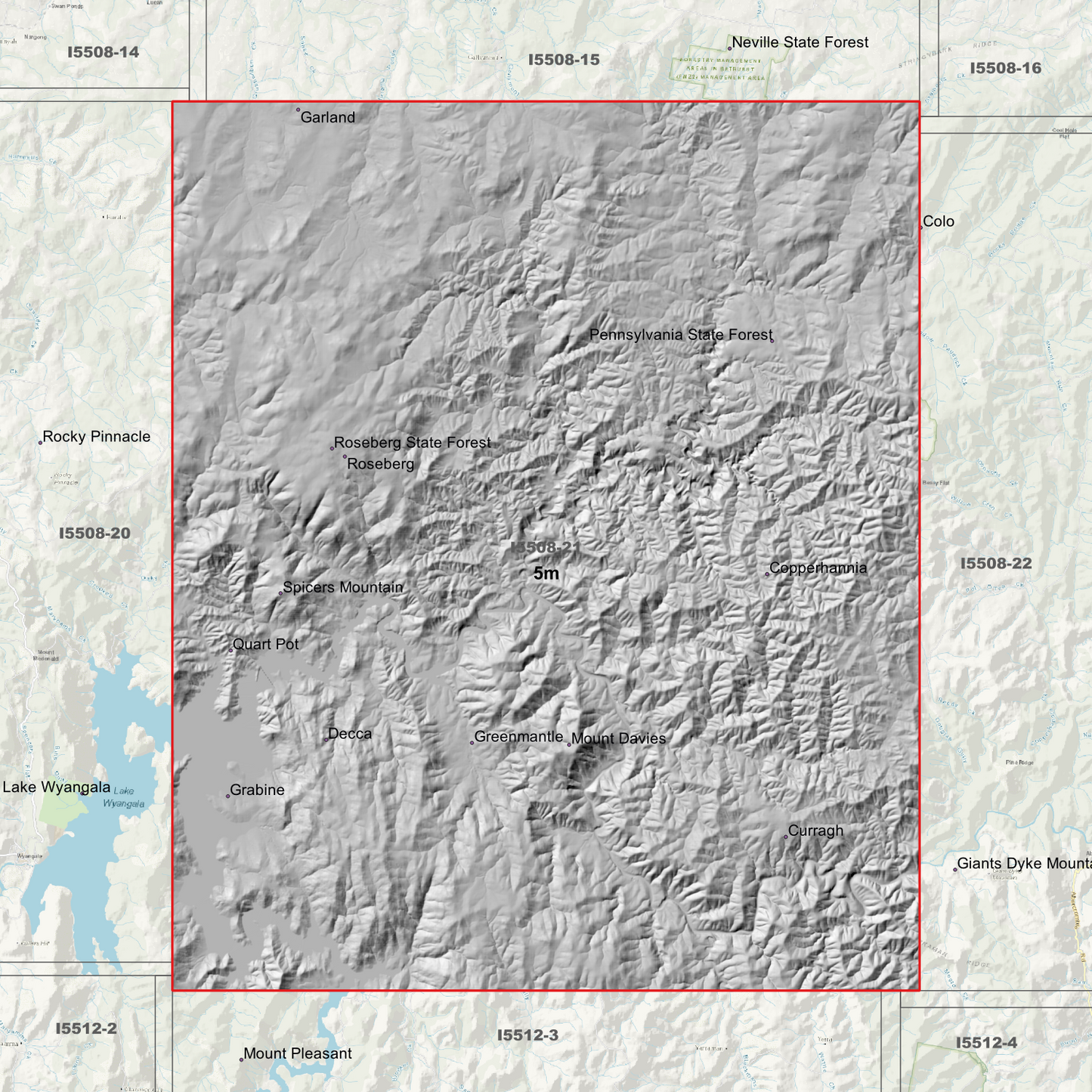 Grabine 1m & 5m Digital Elevation Models (I5508-21)