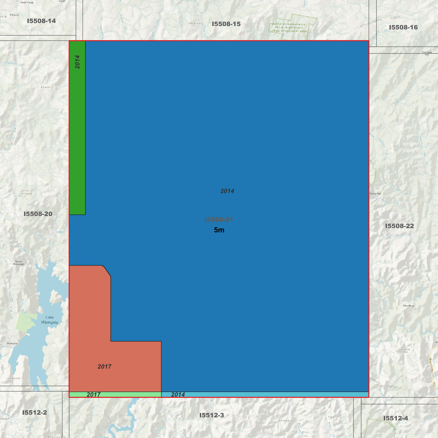 Grabine 1m & 5m Digital Elevation Models (I5508-21)