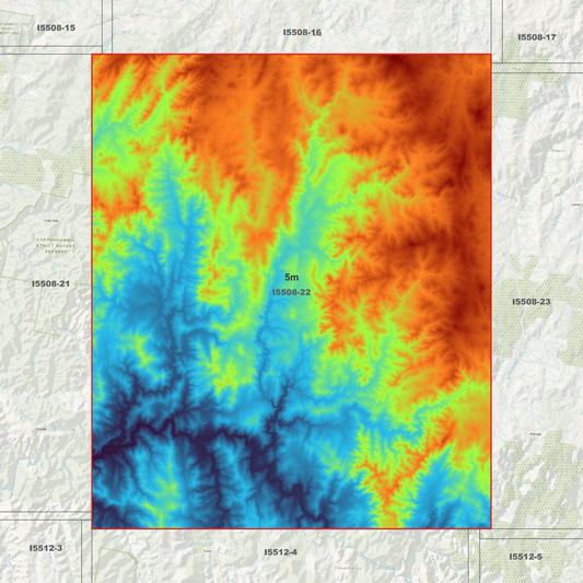 Abercrombie Caves 5m Digital Elevation Model (I5508-22)