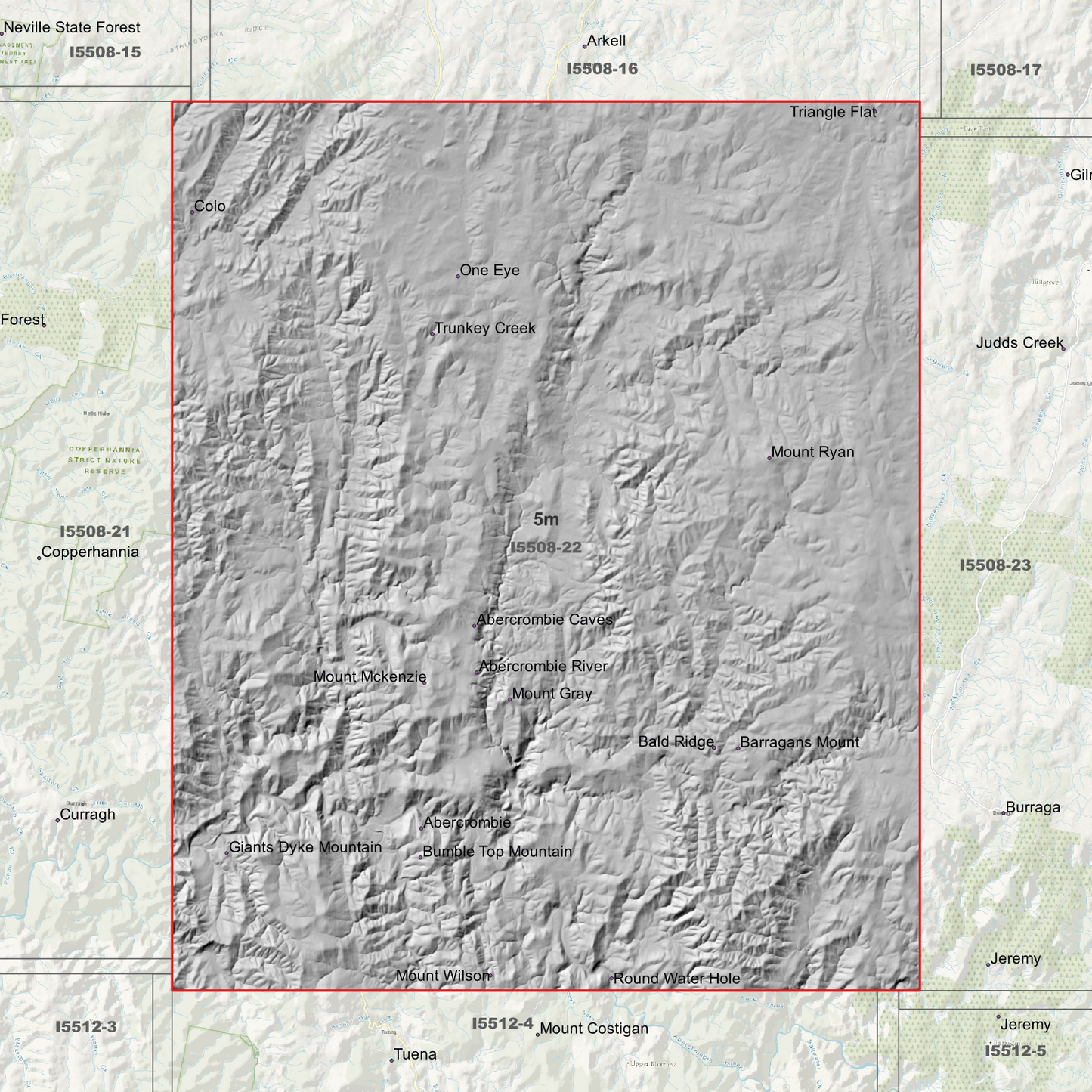 Abercrombie Caves 5m Digital Elevation Model (I5508-22)