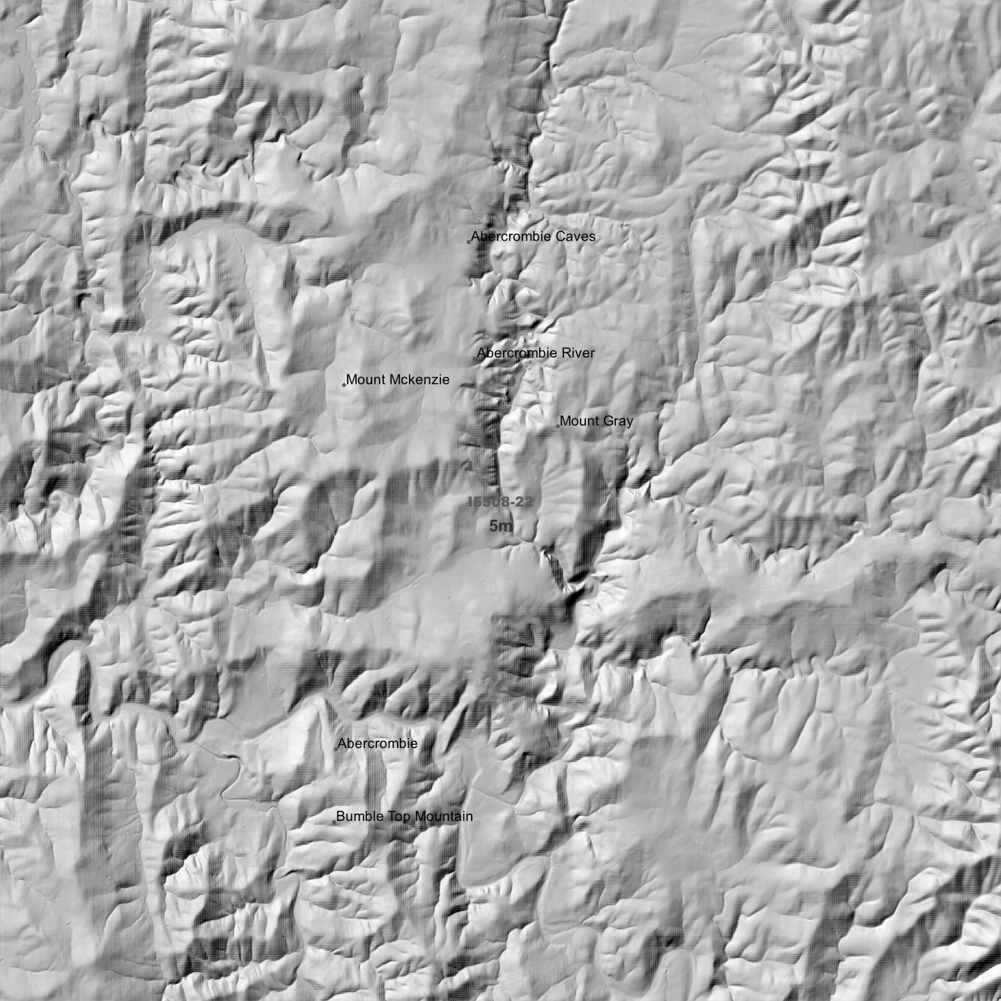 Abercrombie Caves 5m Digital Elevation Model (I5508-22)