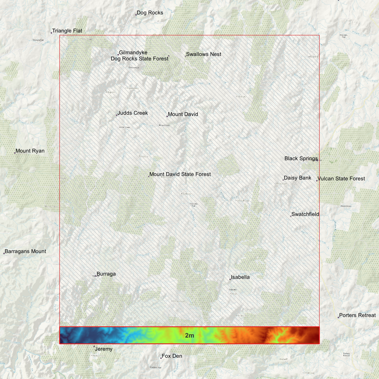 Judds Creek 2m & 5m Digital Elevation Models (I5508-23)