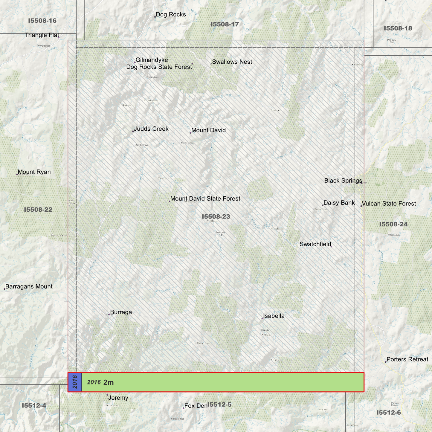 Judds Creek 2m & 5m Digital Elevation Models (I5508-23)