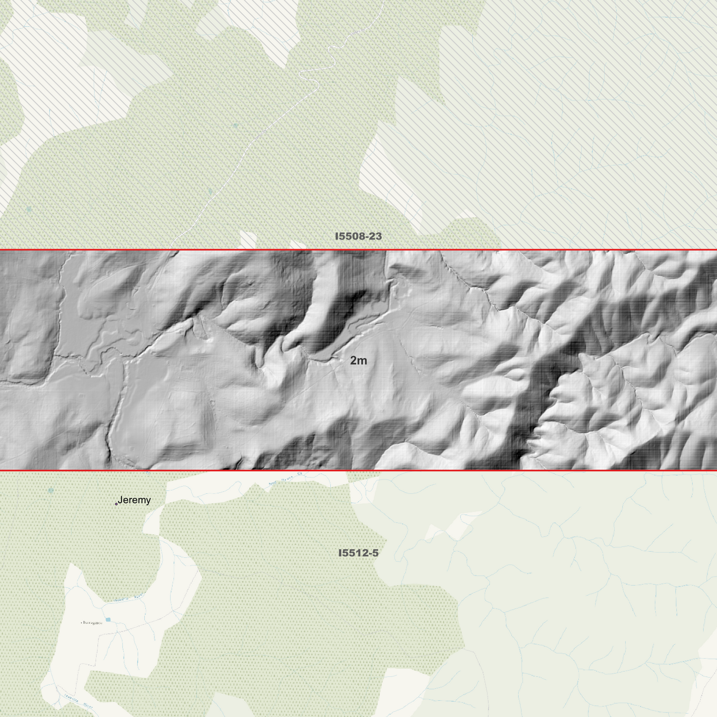 Judds Creek 2m & 5m Digital Elevation Models (I5508-23)