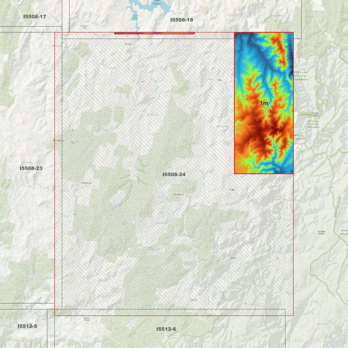 Tuglow 1m, 2m & 5m Digital Elevation Models (I5508-24)