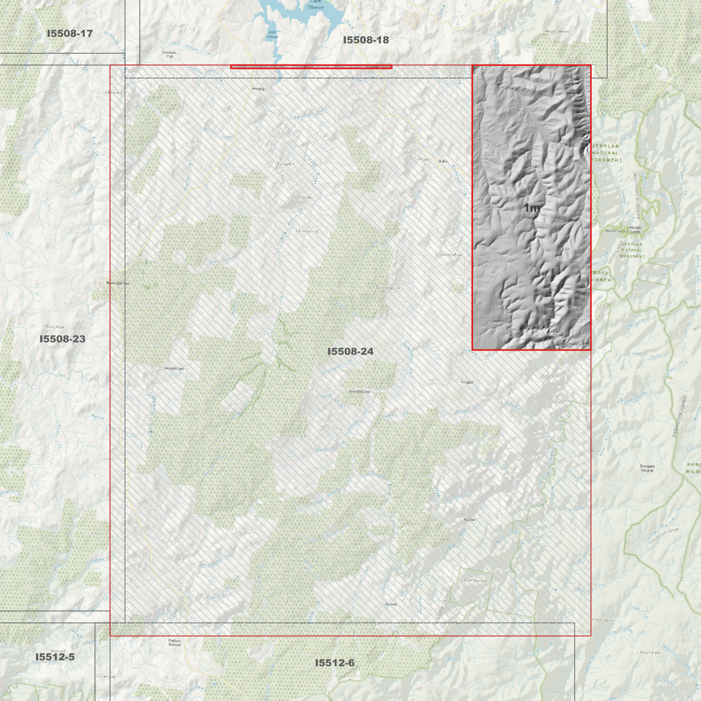 Tuglow 1m, 2m & 5m Digital Elevation Models (I5508-24)