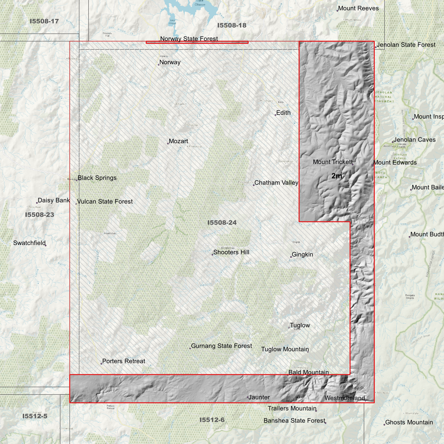 Tuglow 1m, 2m & 5m Digital Elevation Models (I5508-24)