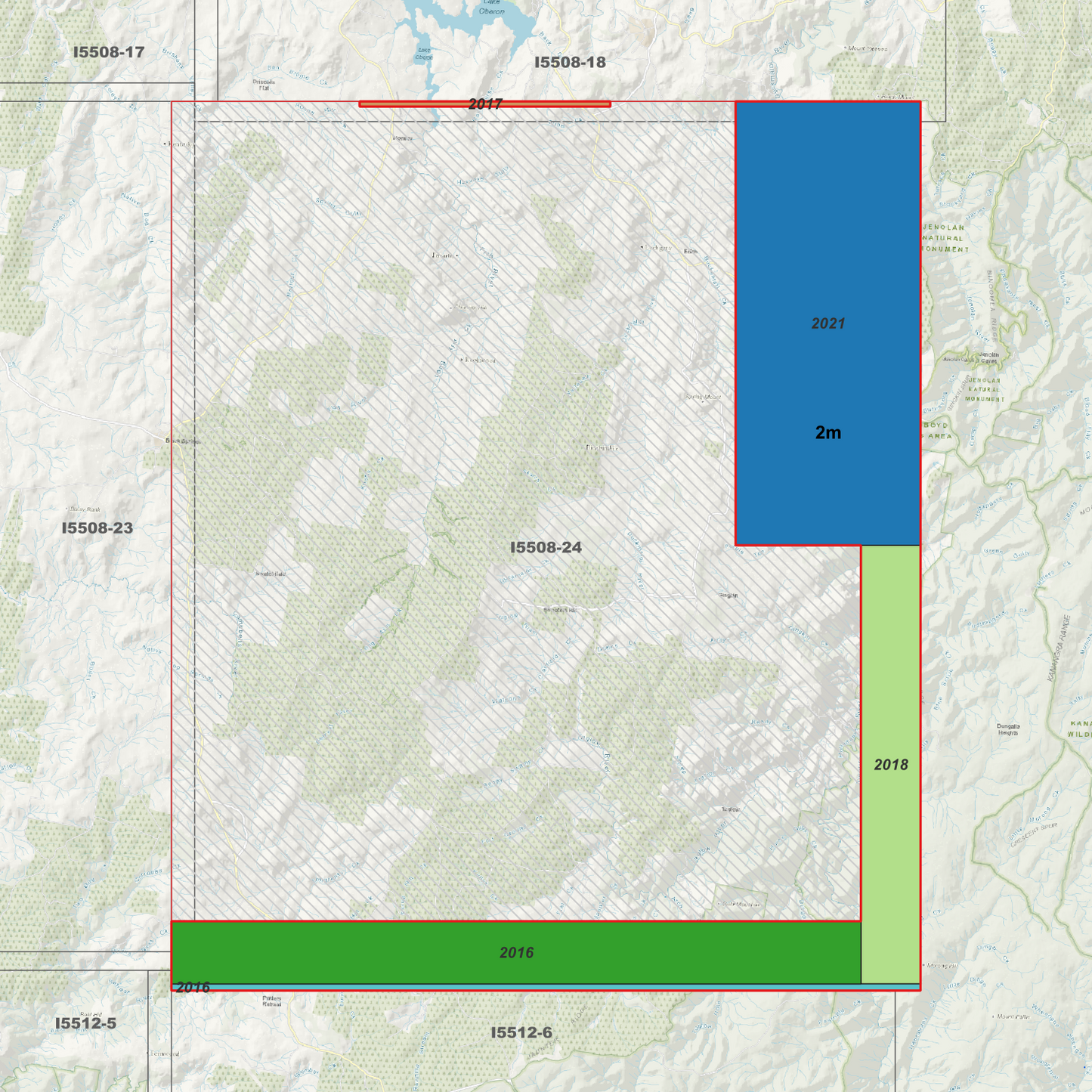 Tuglow 1m, 2m & 5m Digital Elevation Models (I5508-24)