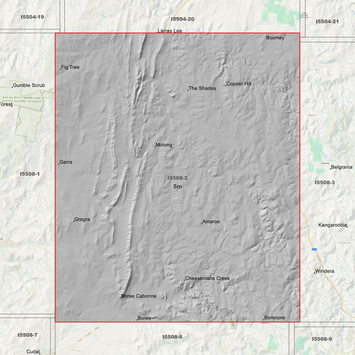 Molong 1m & 5m Digital Elevation Models (I5508-2)