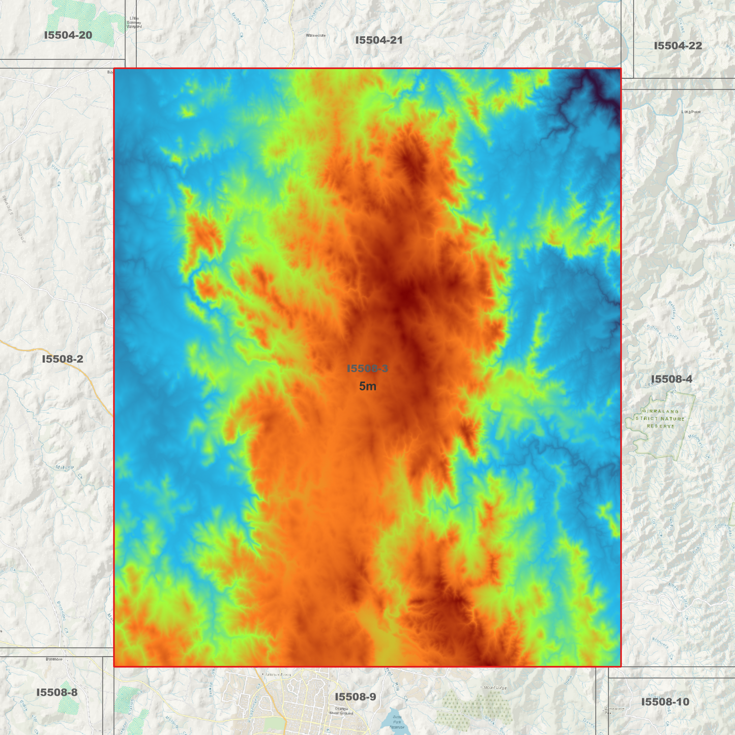 Ophir 1m & 5m Digital Elevation Models (I5508-3)