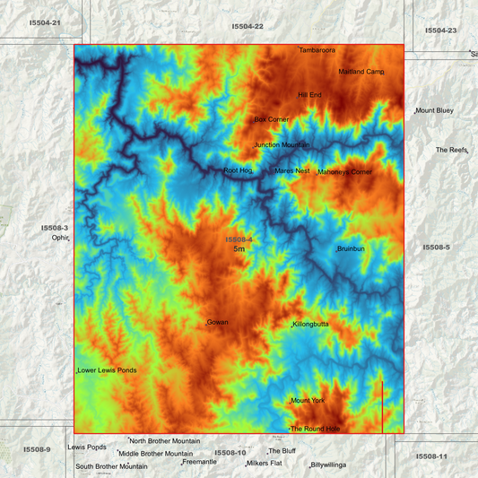 Hill End 5m Digital Elevation Model (I5508-4)