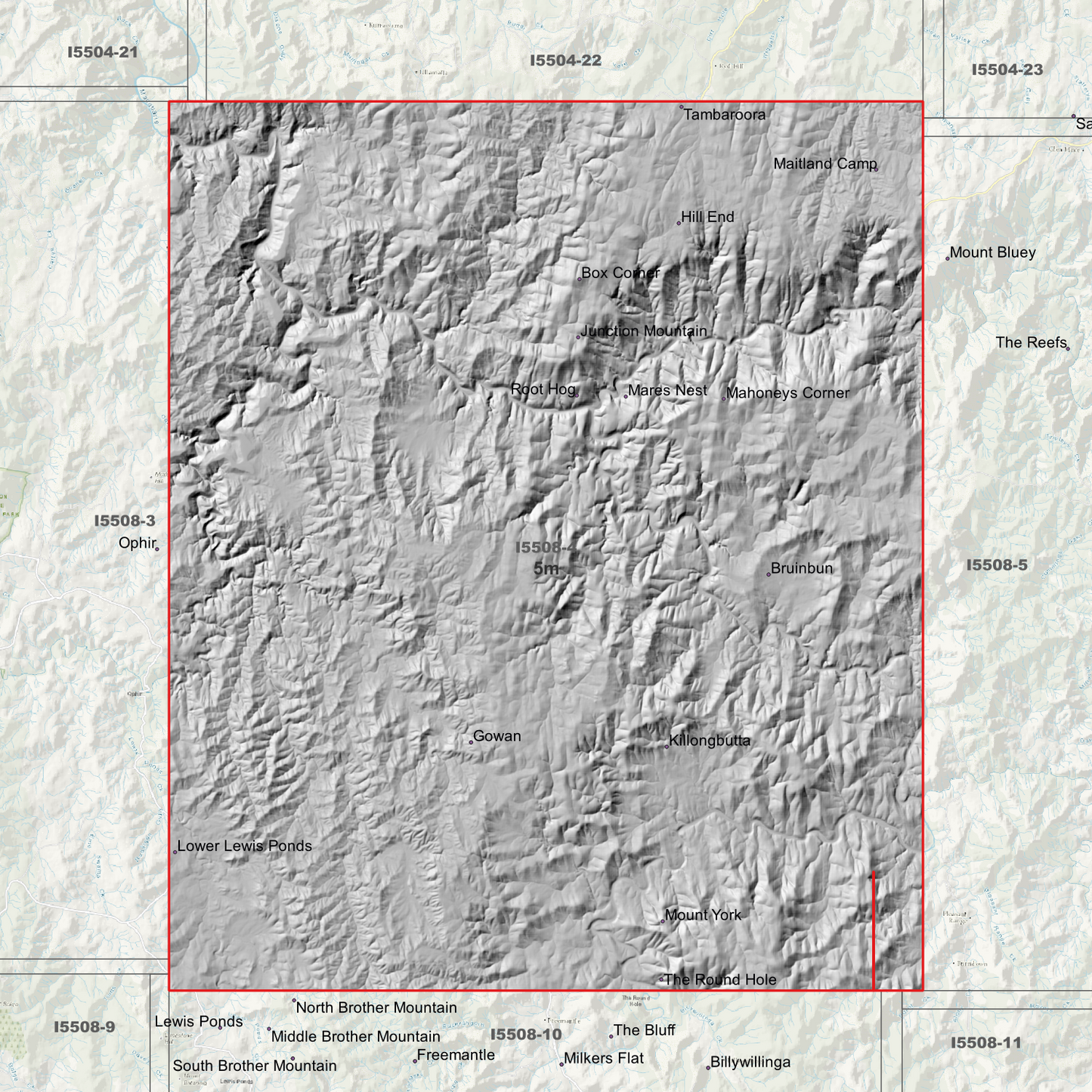 Hill End 5m Digital Elevation Model (I5508-4)