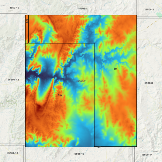 Cudal 1m & 5m Digital Elevation Models (I5508-7)