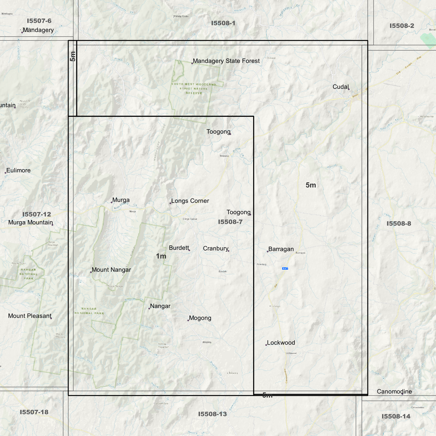 Cudal 1m & 5m Digital Elevation Models (I5508-7)