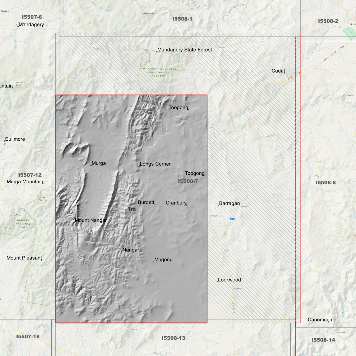 Cudal 1m & 5m Digital Elevation Models (I5508-7)