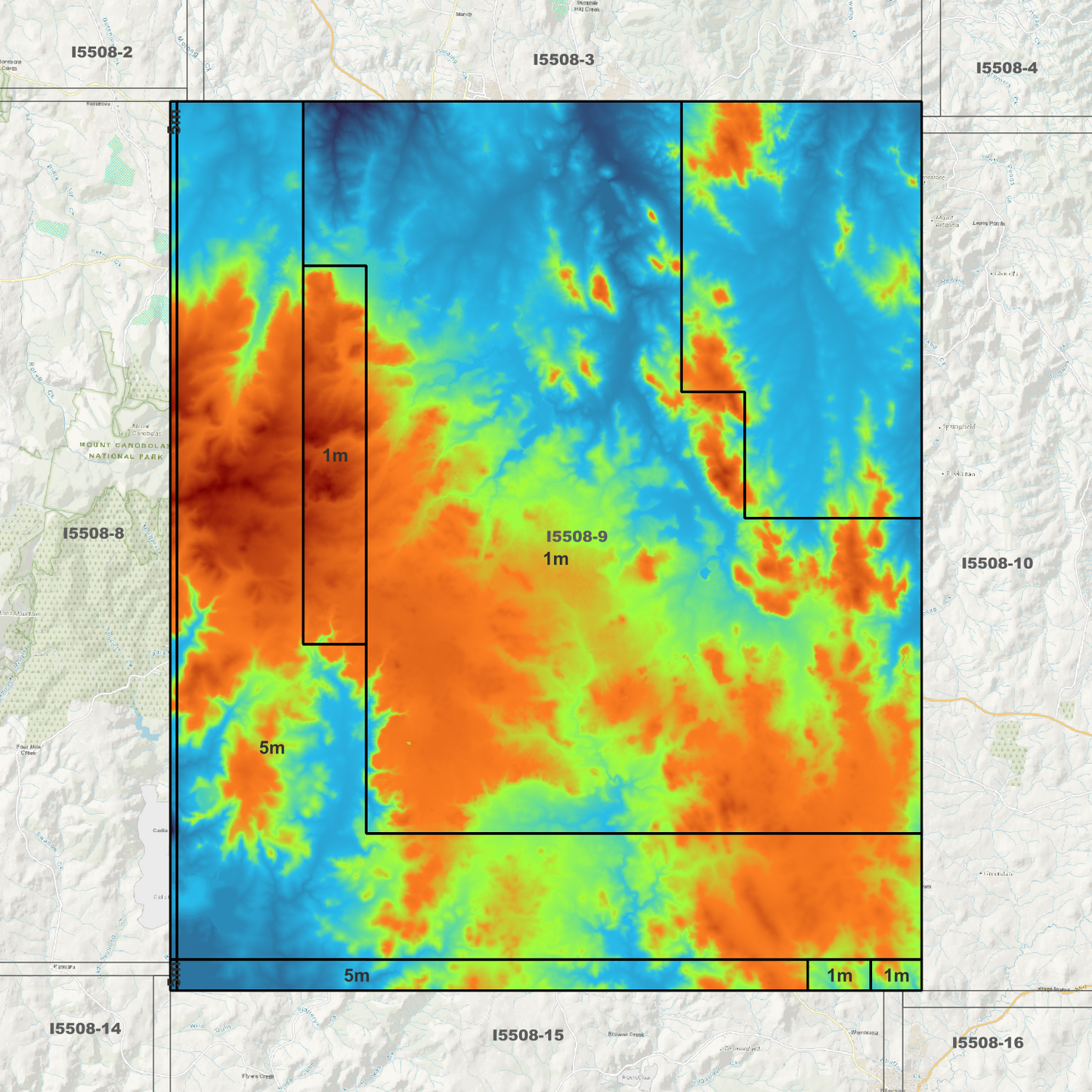 Orange 1m & 5m Digital Elevation Models (I5508-9)