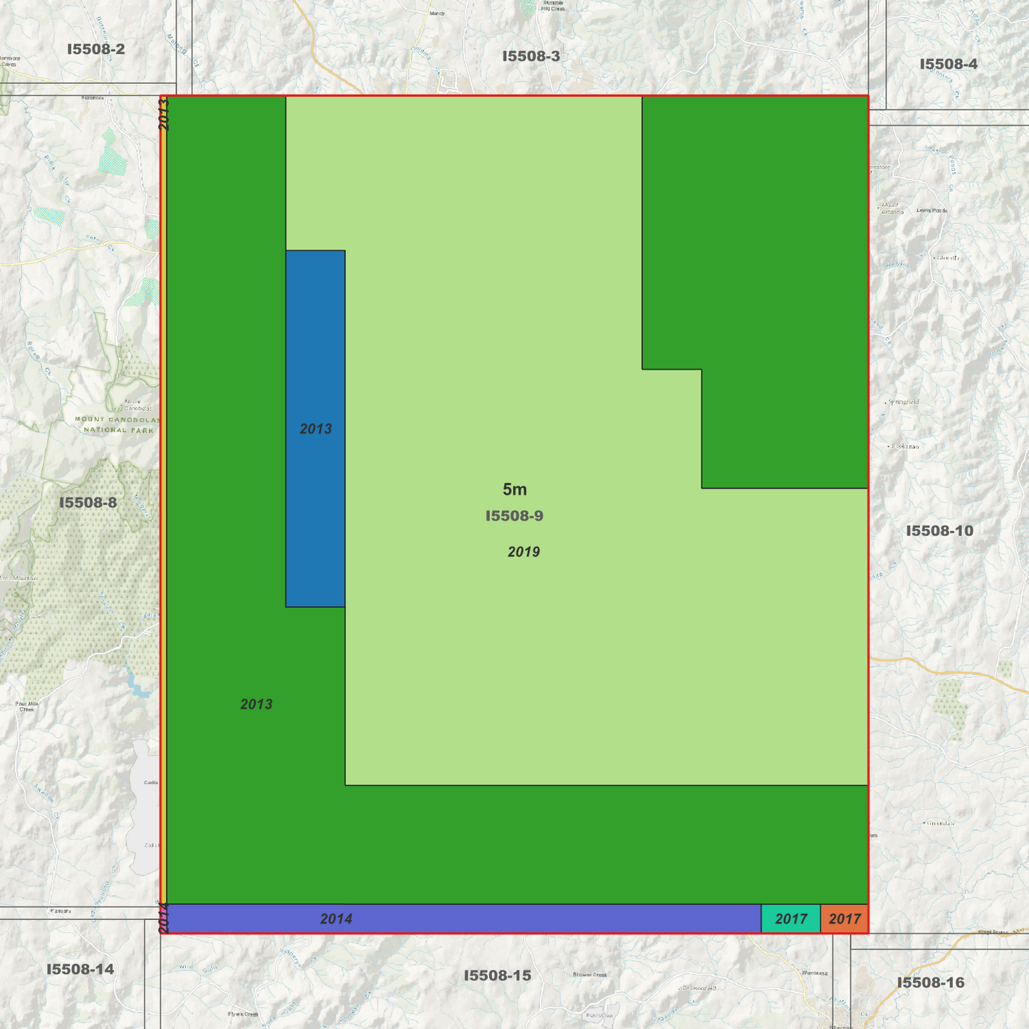 Orange 1m & 5m Digital Elevation Models (I5508-9)
