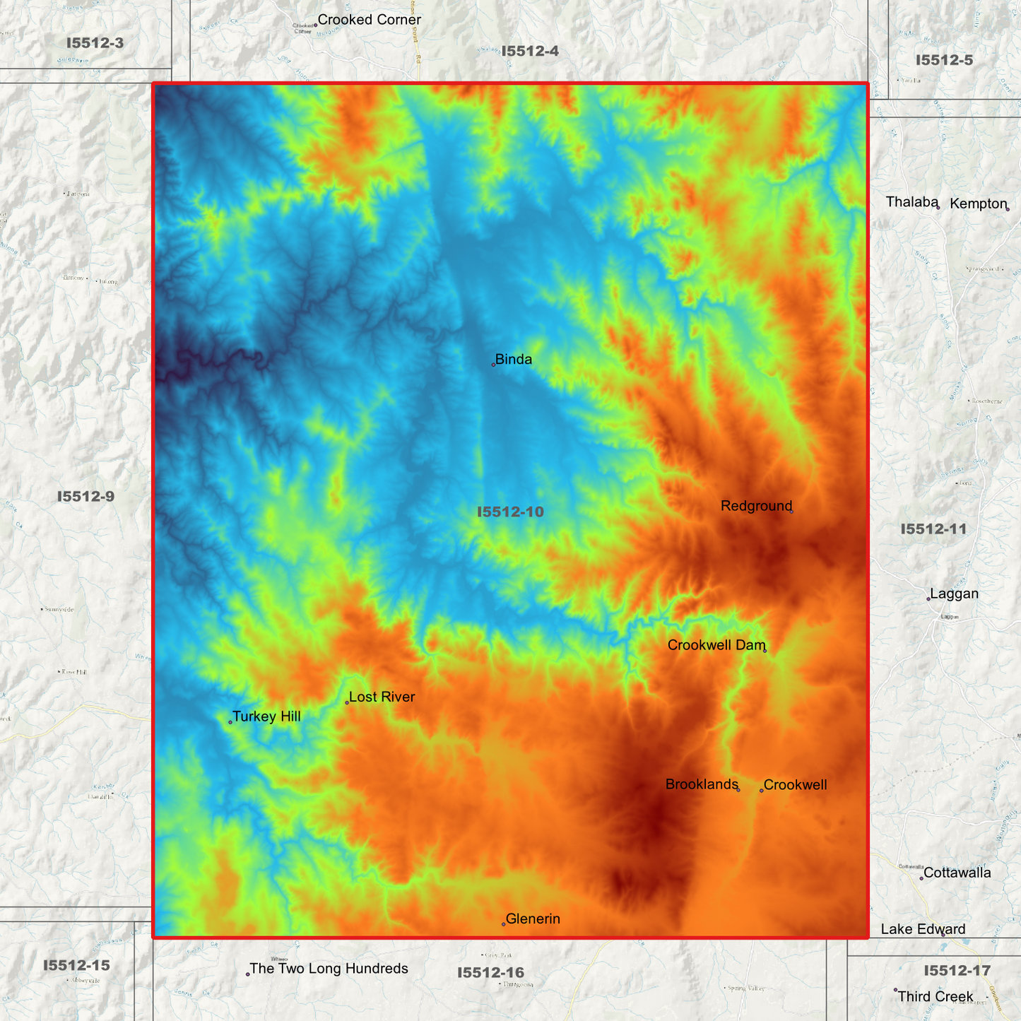 Crookwell 1m, 2m & 5m Digital Elevation Models (I5512-10)