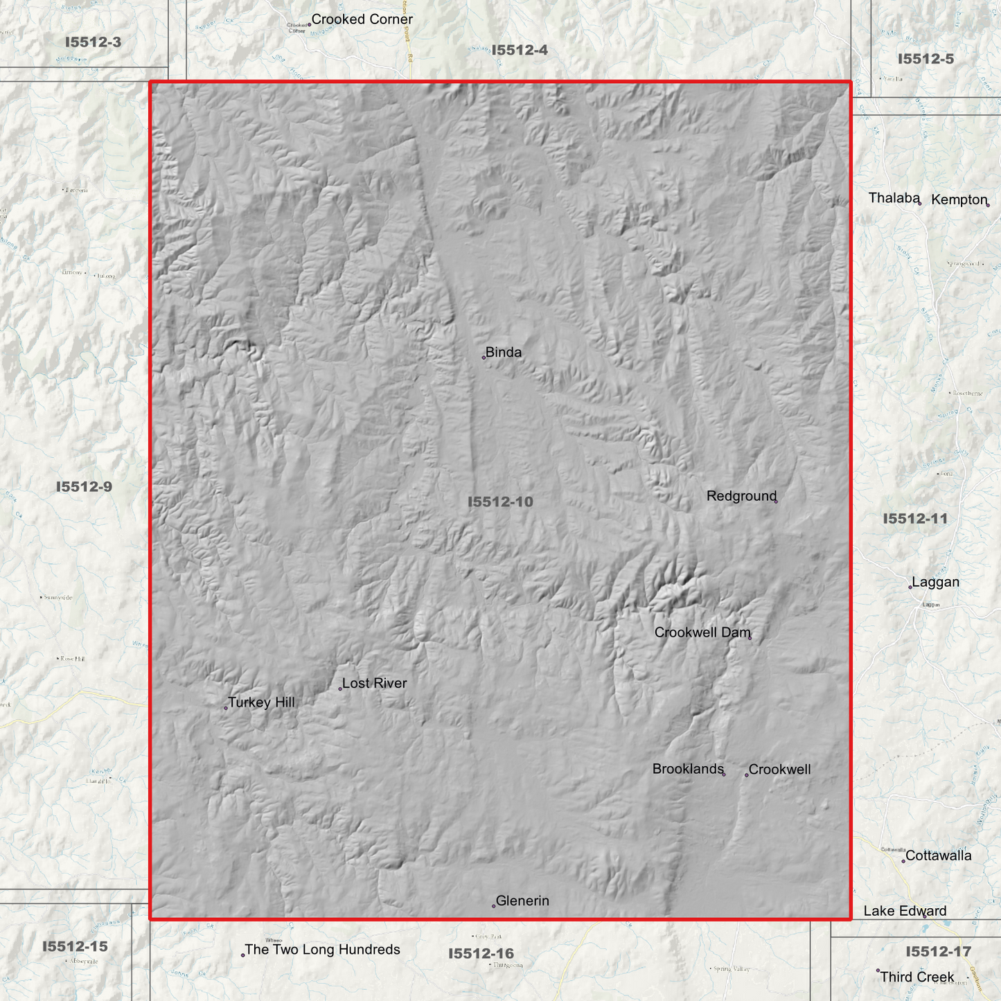 Crookwell 1m, 2m & 5m Digital Elevation Models (I5512-10)