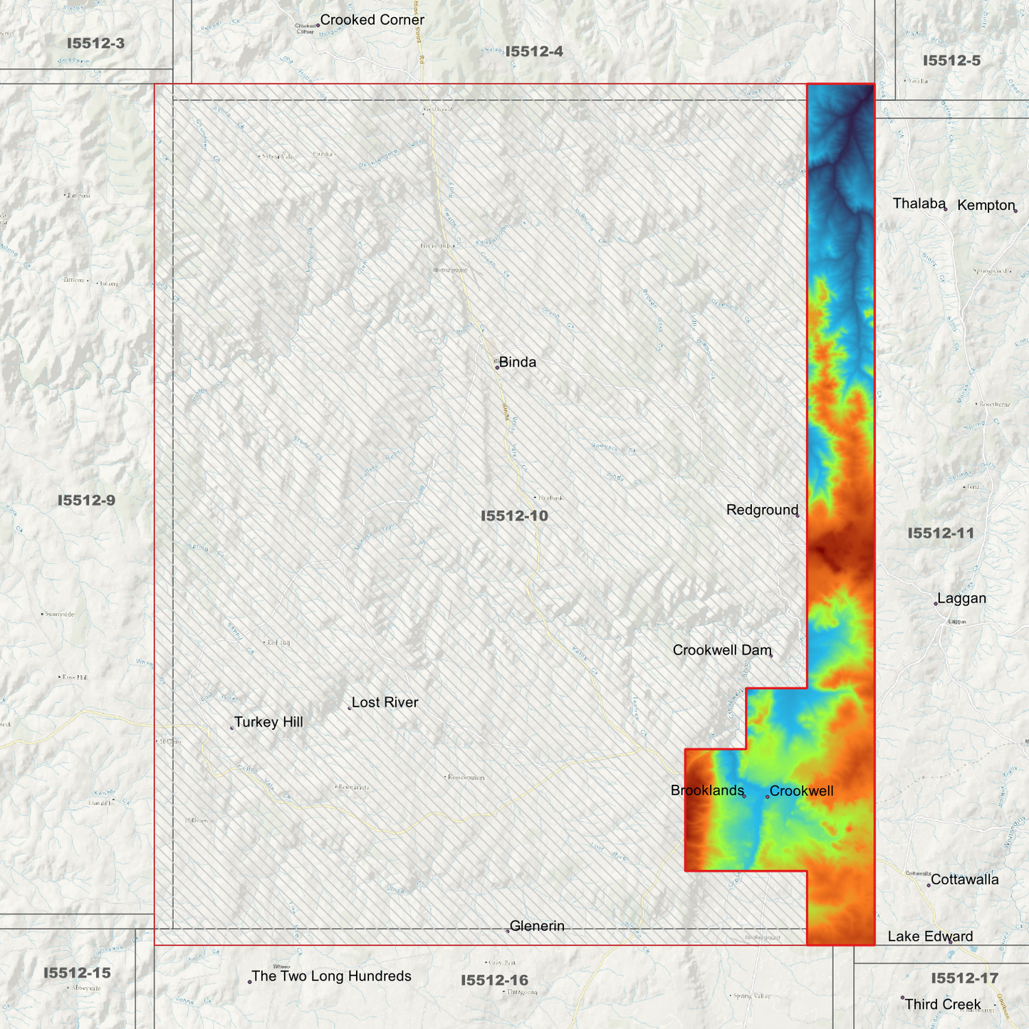 Crookwell 1m, 2m & 5m Digital Elevation Models (I5512-10)