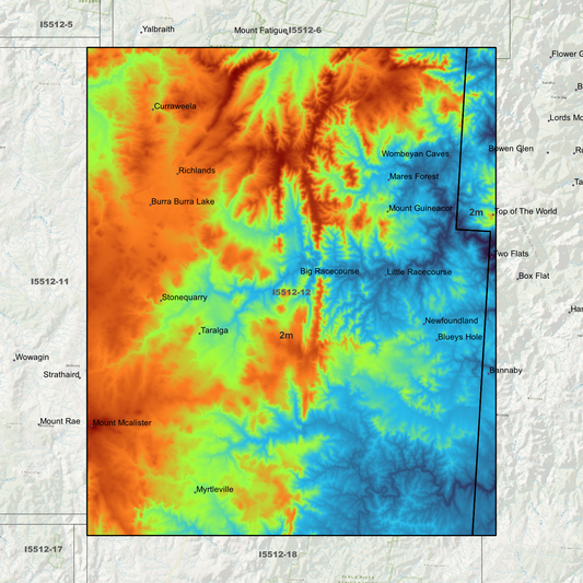 Taralga 2m Digital Elevation Models (I5512-12)