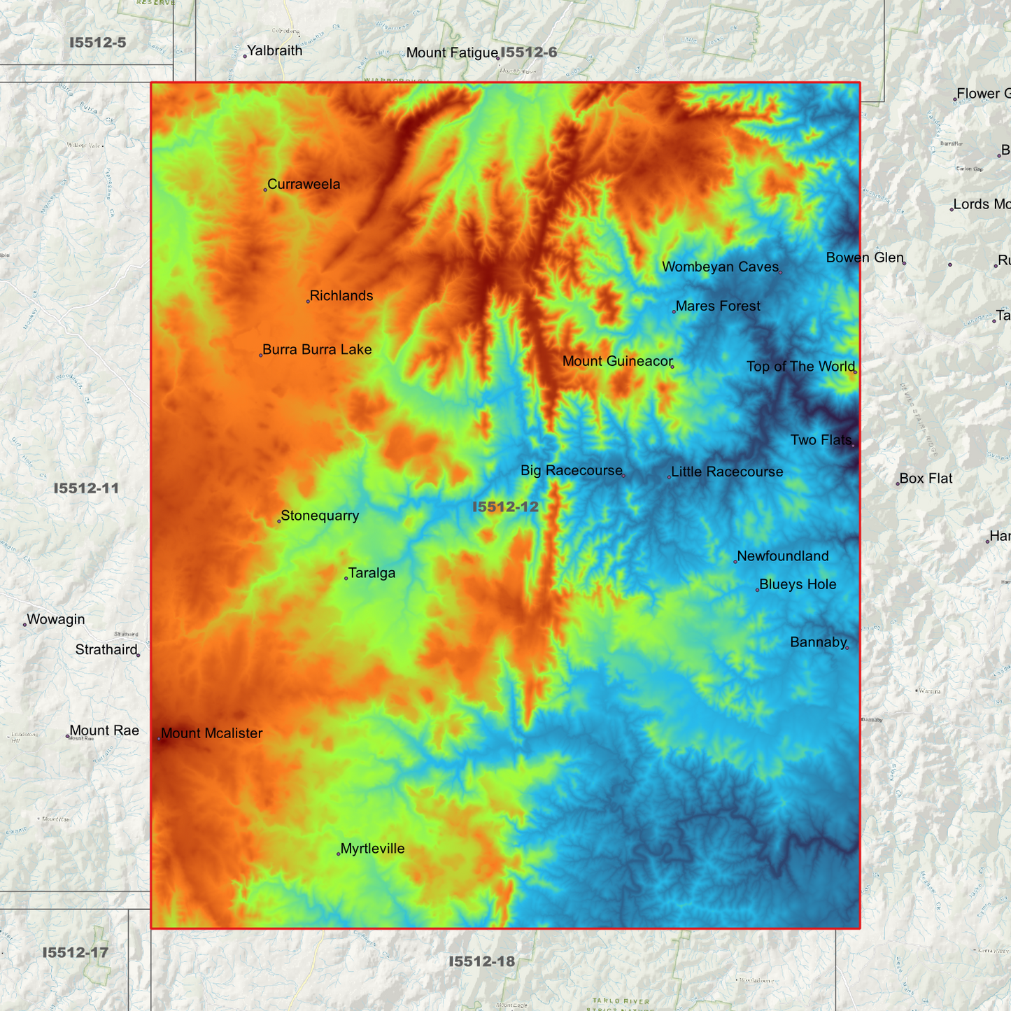 Taralga 2m Digital Elevation Models (I5512-12)