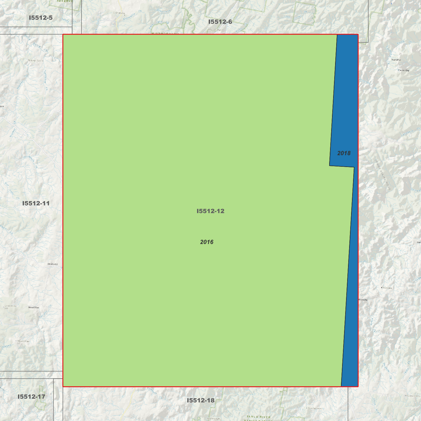 Taralga 2m Digital Elevation Models (I5512-12)