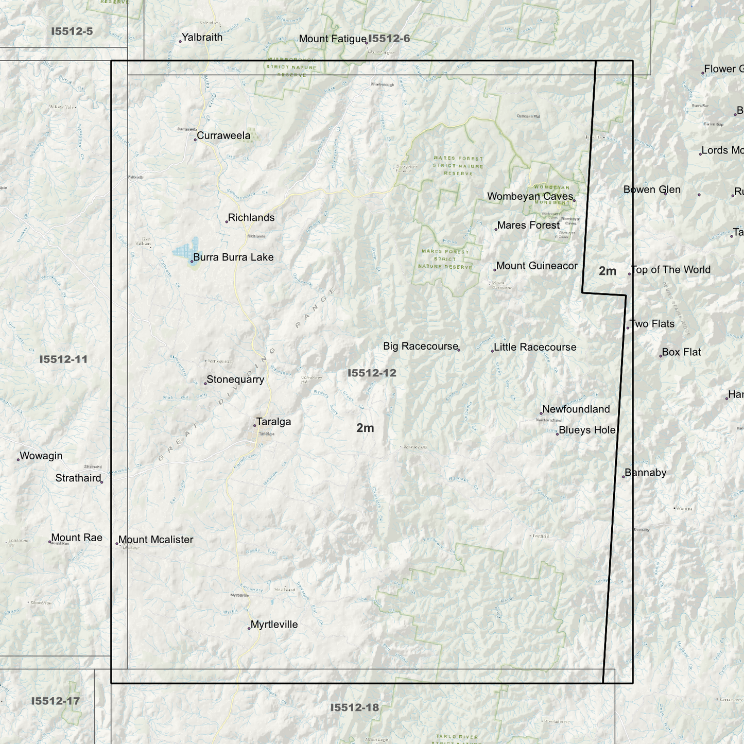 Taralga 2m Digital Elevation Models (I5512-12)