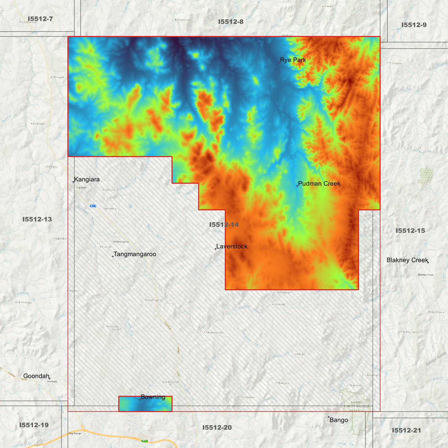 Tangmangaroo 1m & 5m Digital Elevation Models (I5512-14)