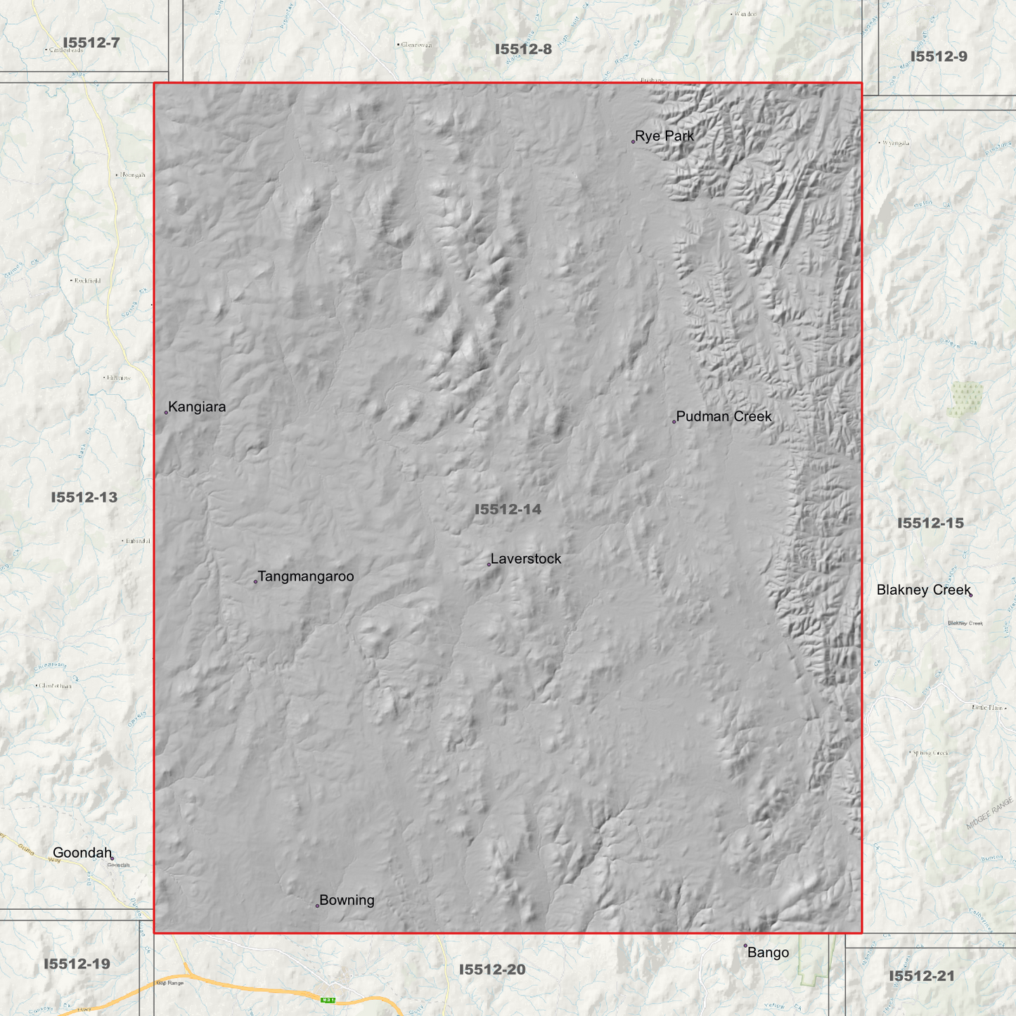 Tangmangaroo 1m & 5m Digital Elevation Models (I5512-14)