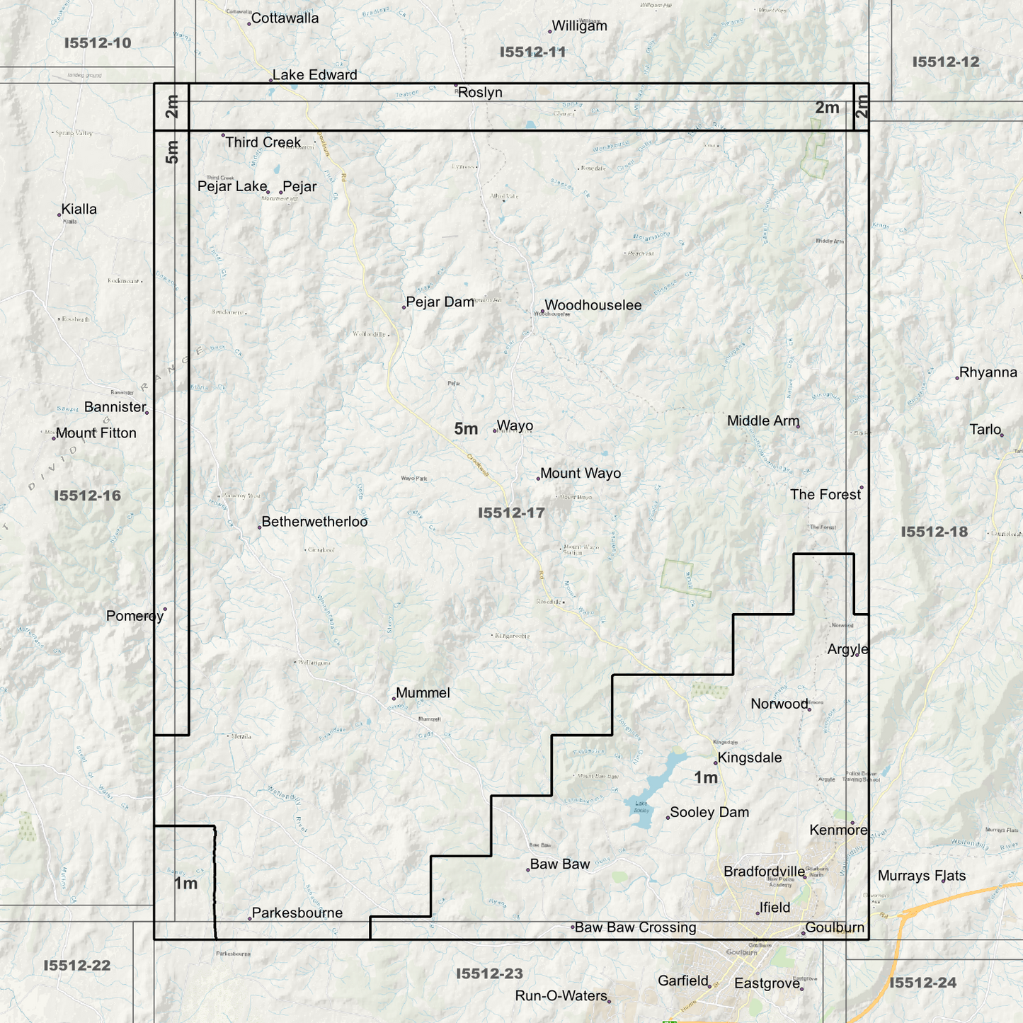 Pejar 1m & 5m Digital Elevation Models (I5512-17)