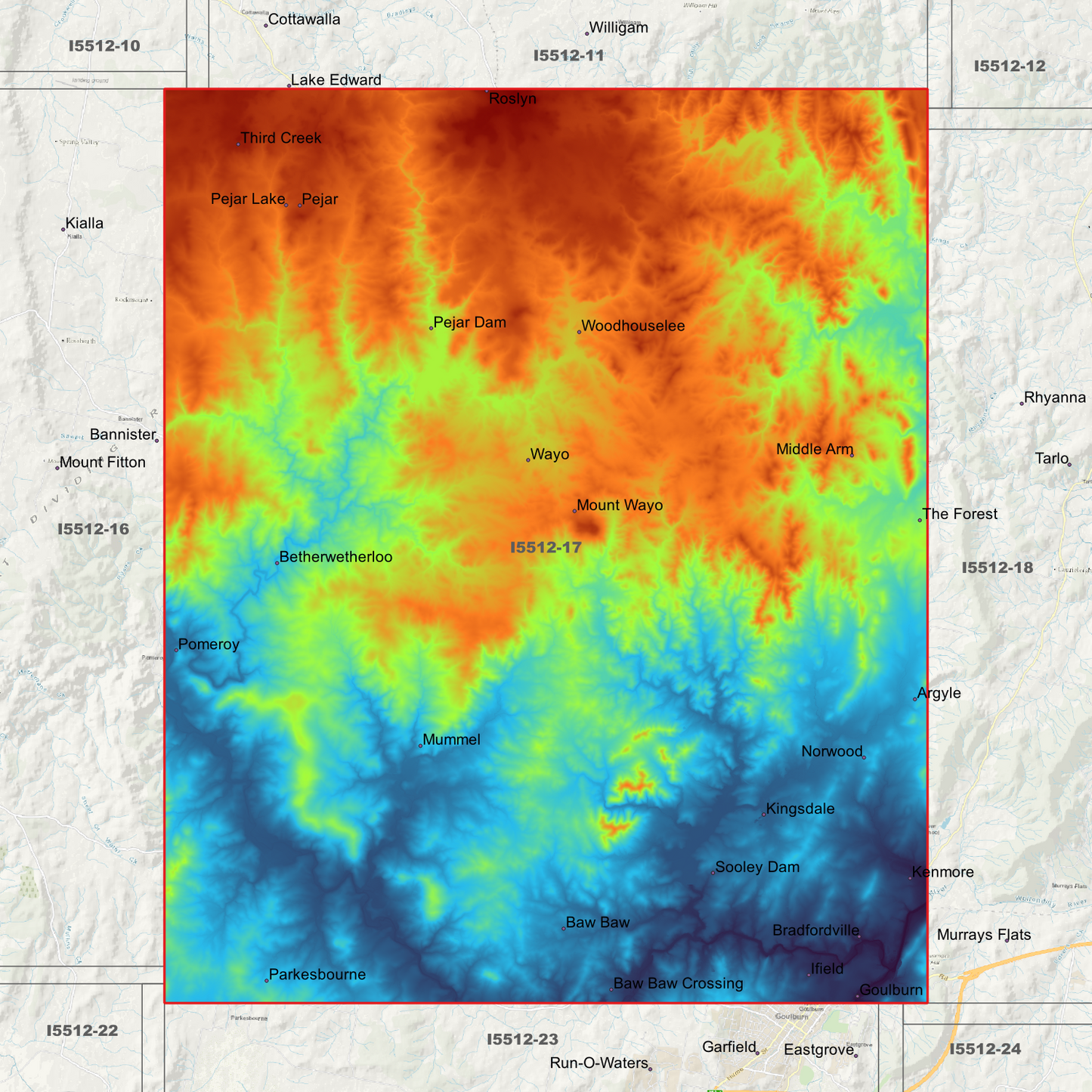 Pejar 1m & 5m Digital Elevation Models (I5512-17)