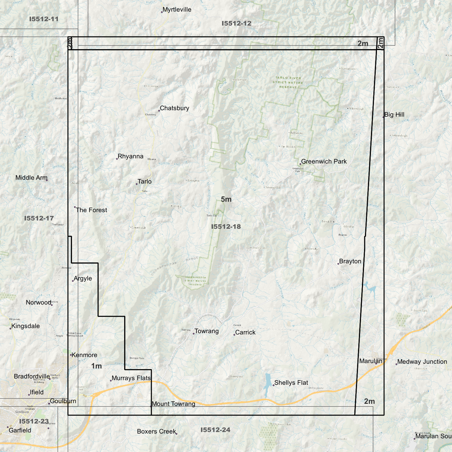 Marulan 1m & 5m Digital Elevation Models (I5512-18)
