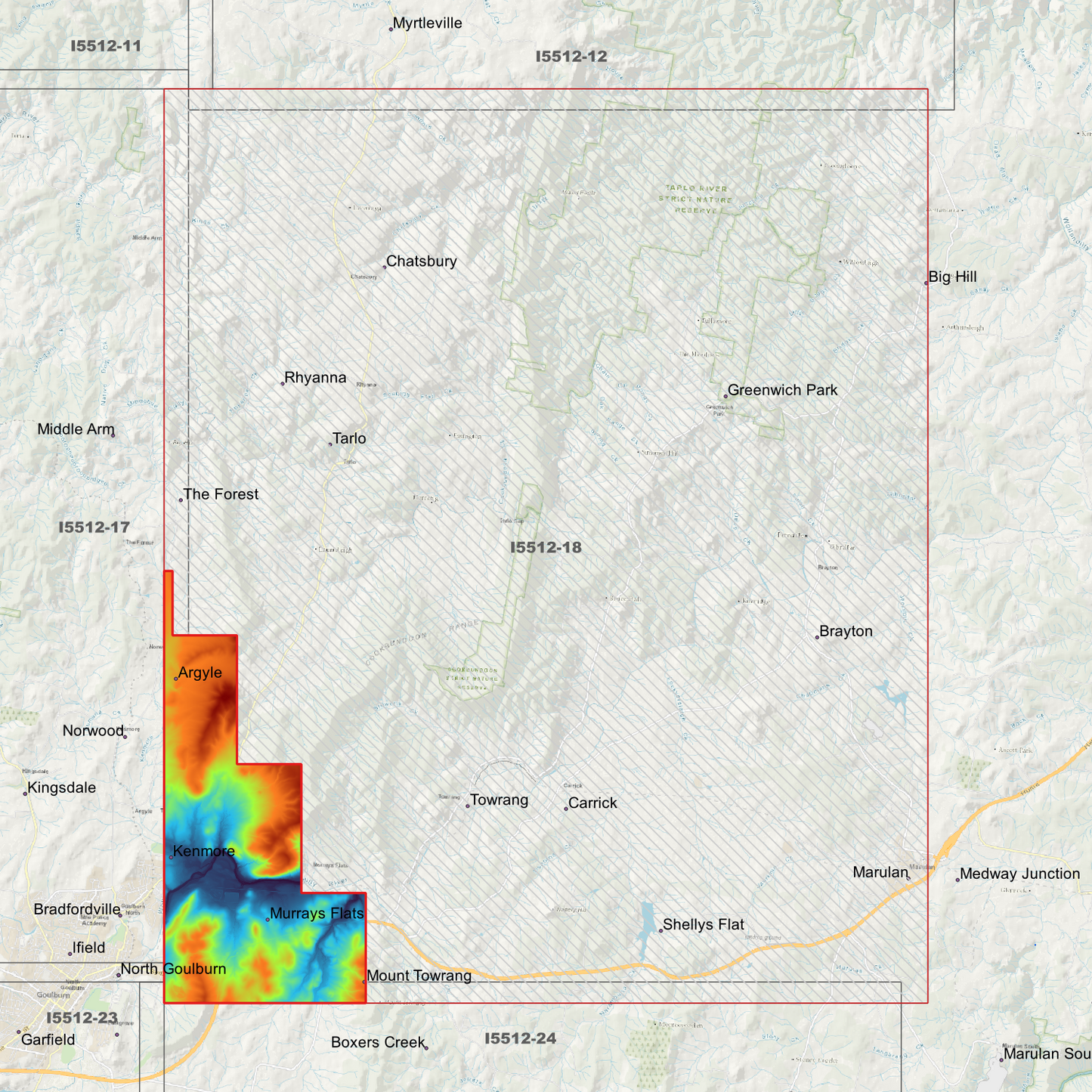 Marulan 1m & 5m Digital Elevation Models (I5512-18)