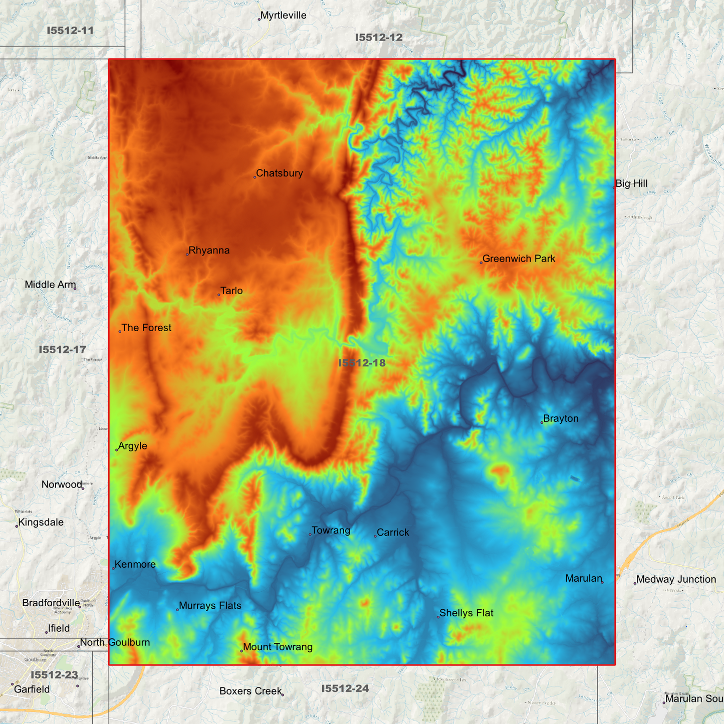 Marulan 1m & 5m Digital Elevation Models (I5512-18)