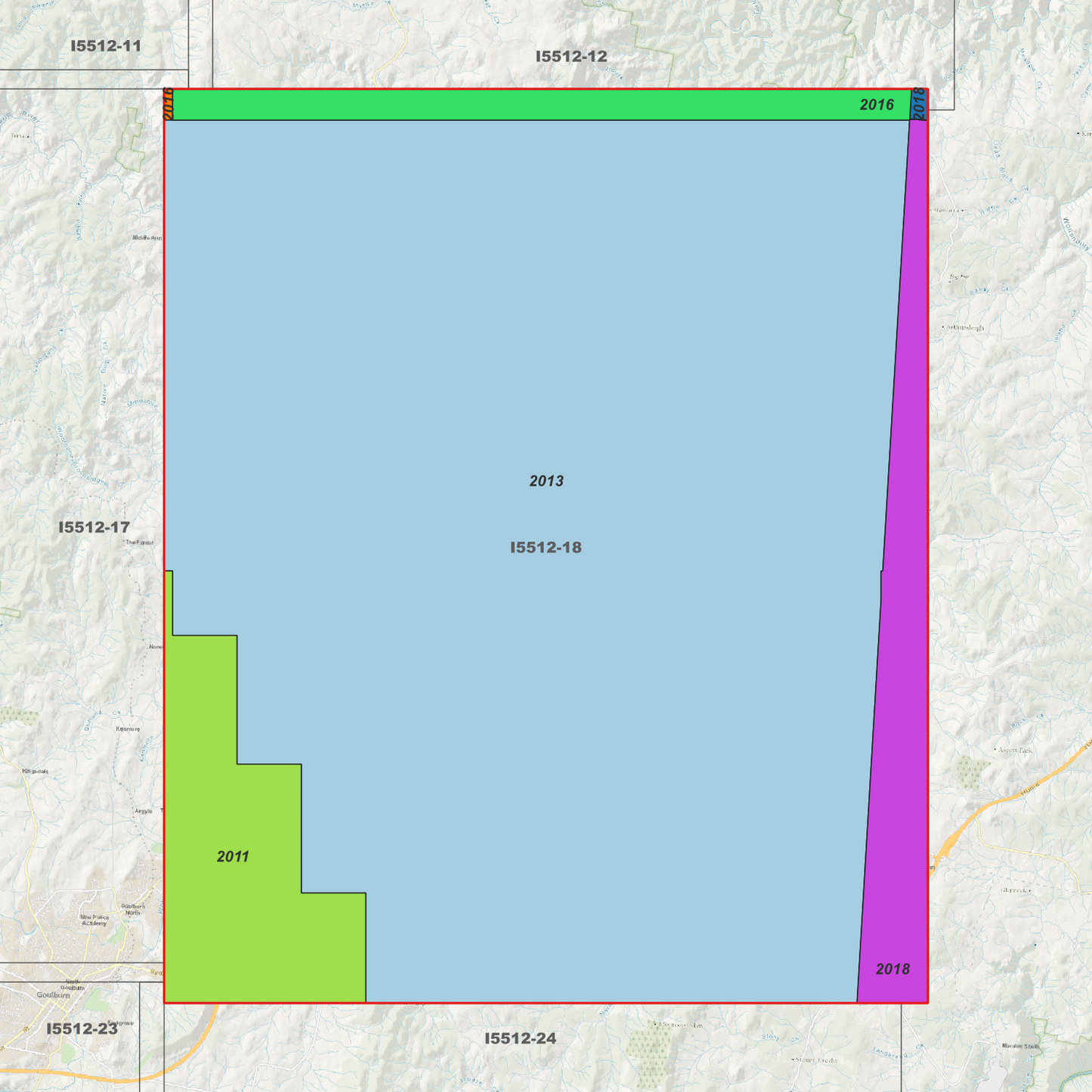 Marulan 1m & 5m Digital Elevation Models (I5512-18)