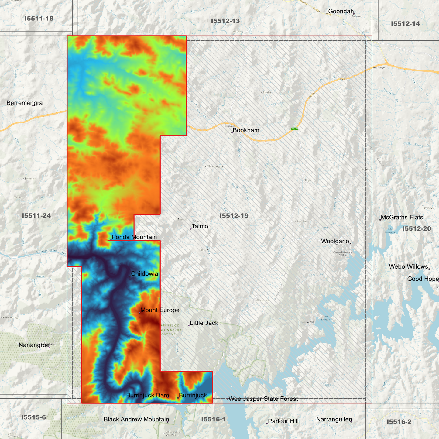 Bookham 1m & 5m Digital Elevation Models (I5512-19)