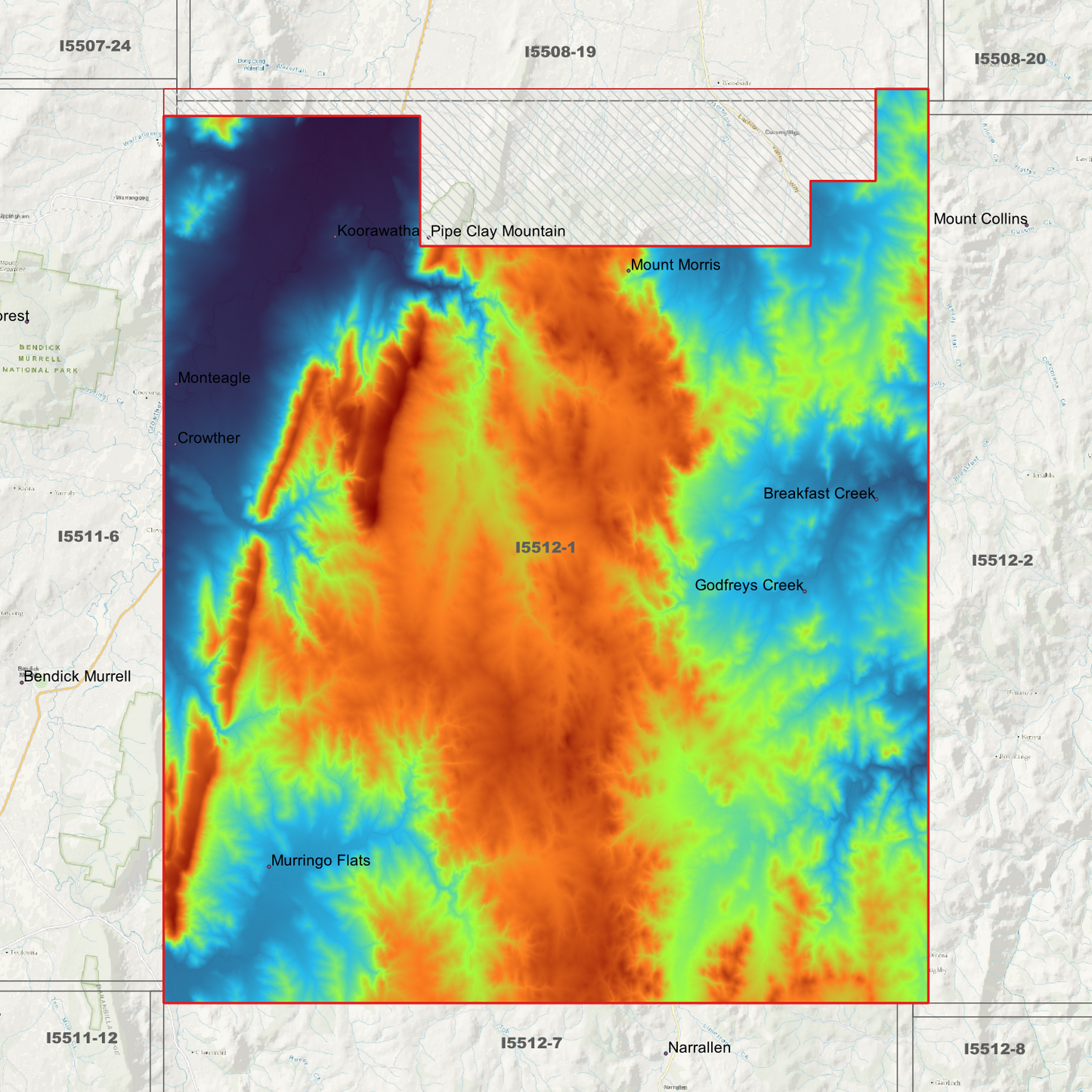 Koorawatha 1m & 5m Digital Elevation Models (I5512-1)
