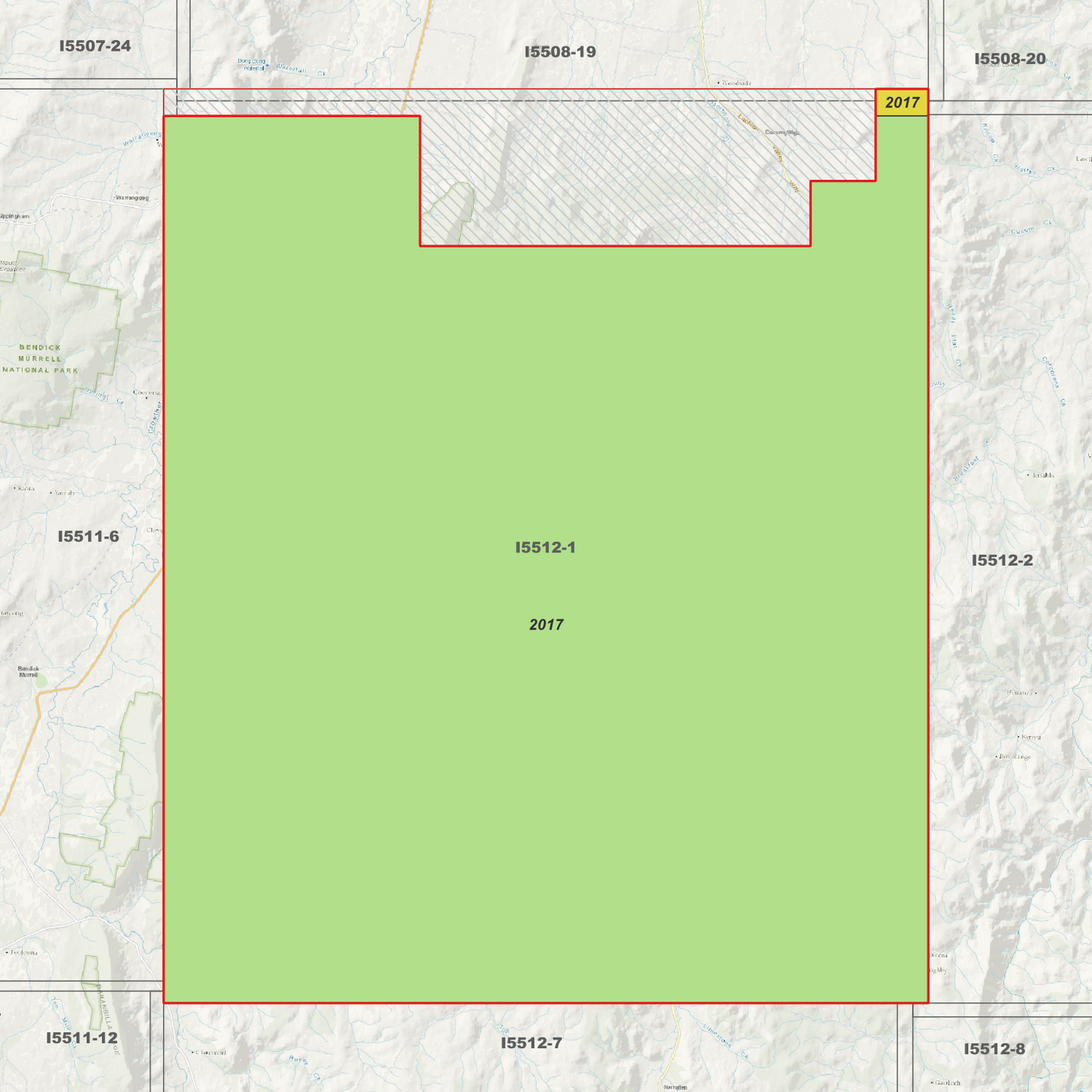 Koorawatha 1m & 5m Digital Elevation Models (I5512-1)