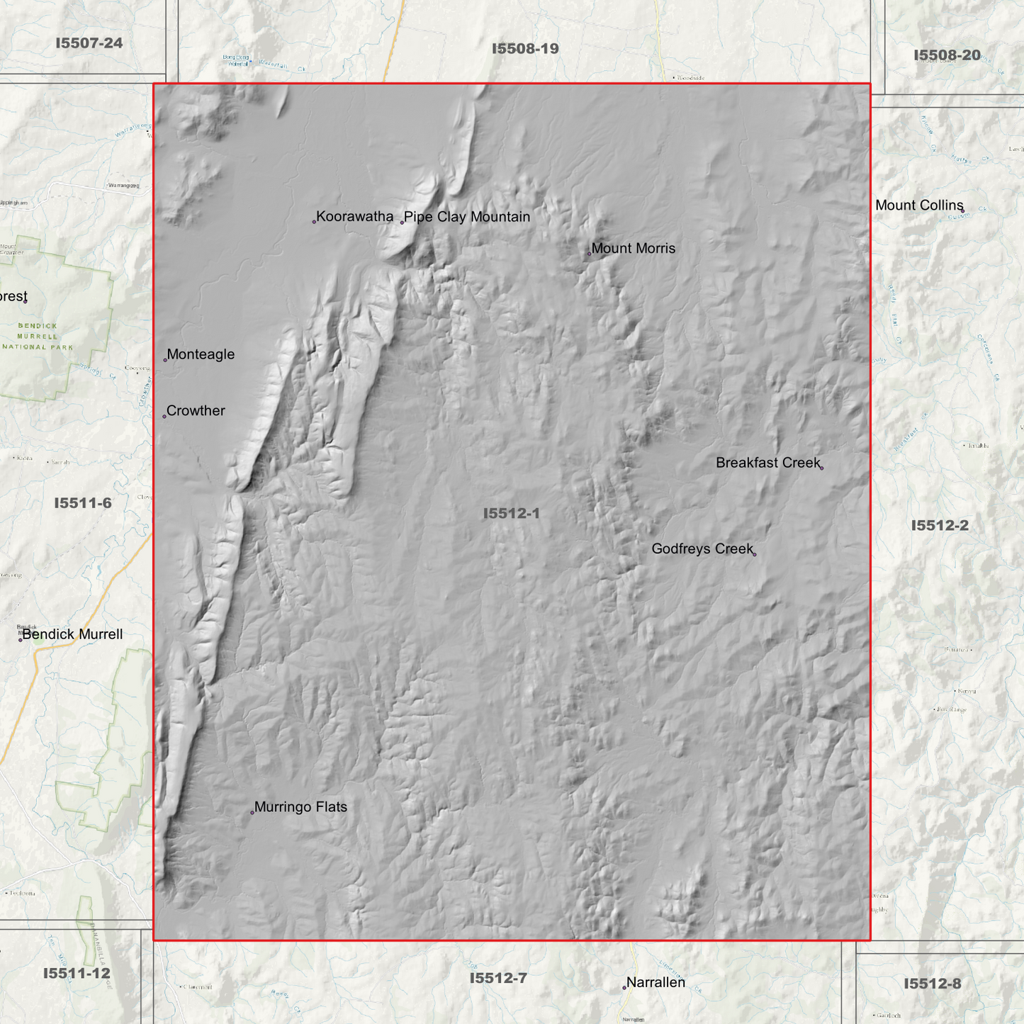 Koorawatha 1m & 5m Digital Elevation Models (I5512-1)