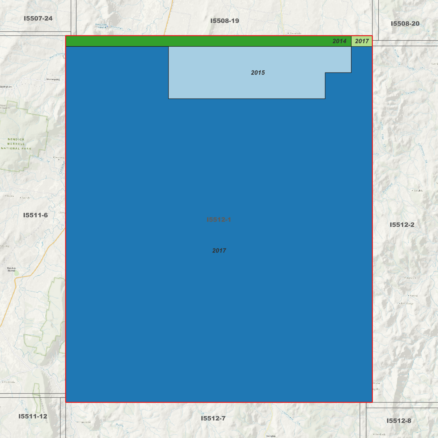Koorawatha 1m & 5m Digital Elevation Models (I5512-1)