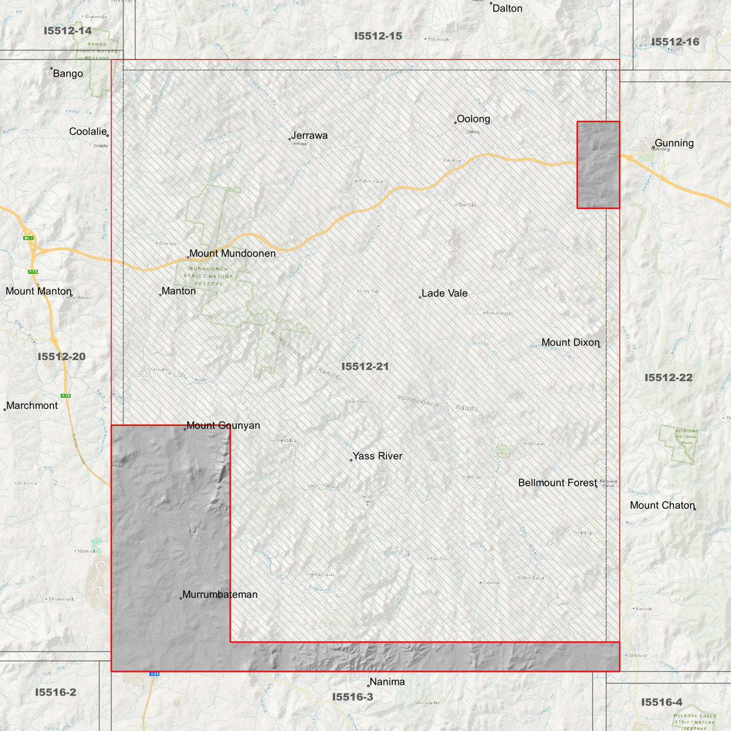 Murrumbateman 1m & 5m Digital Elevation Models (I5512-21)