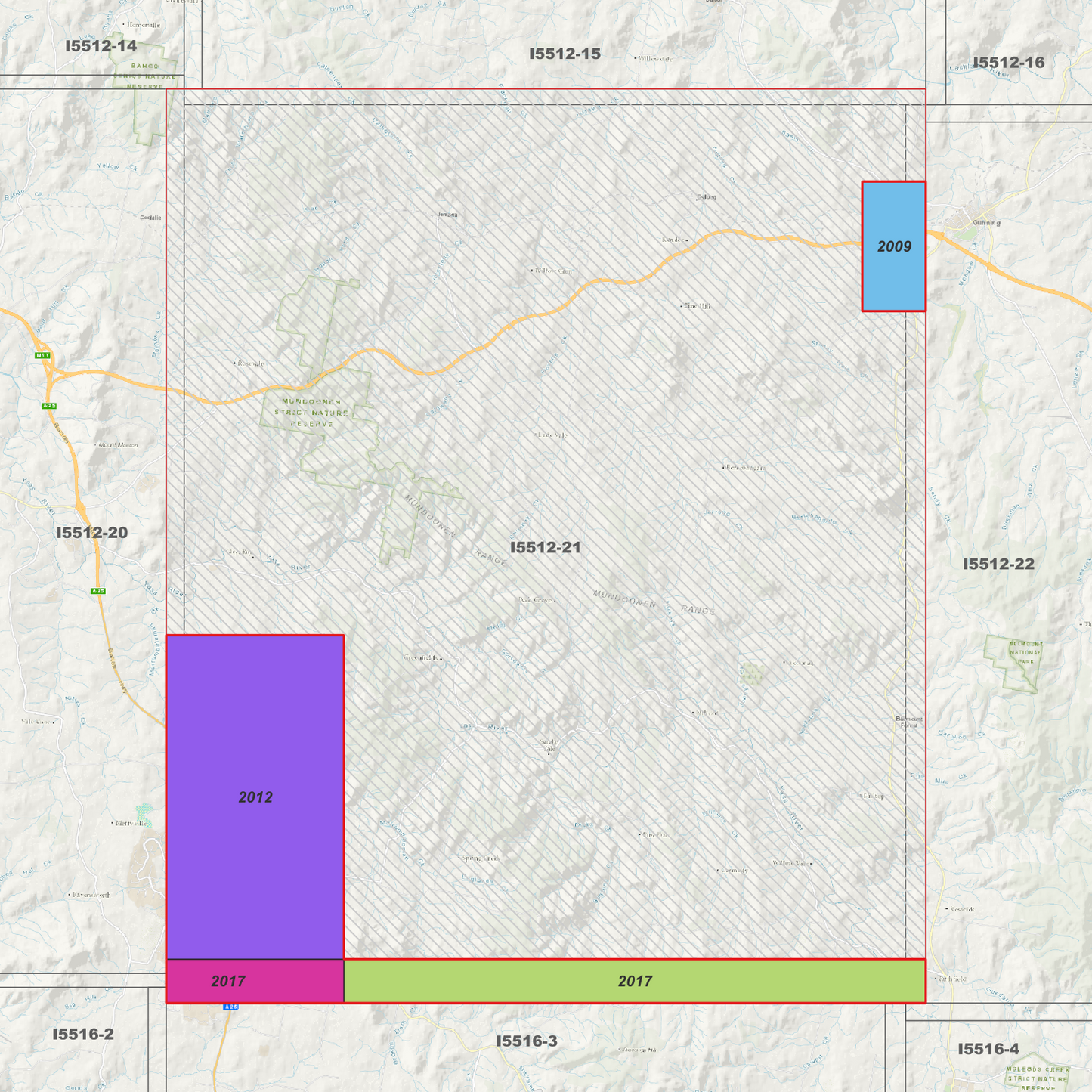 Murrumbateman 1m & 5m Digital Elevation Models (I5512-21)