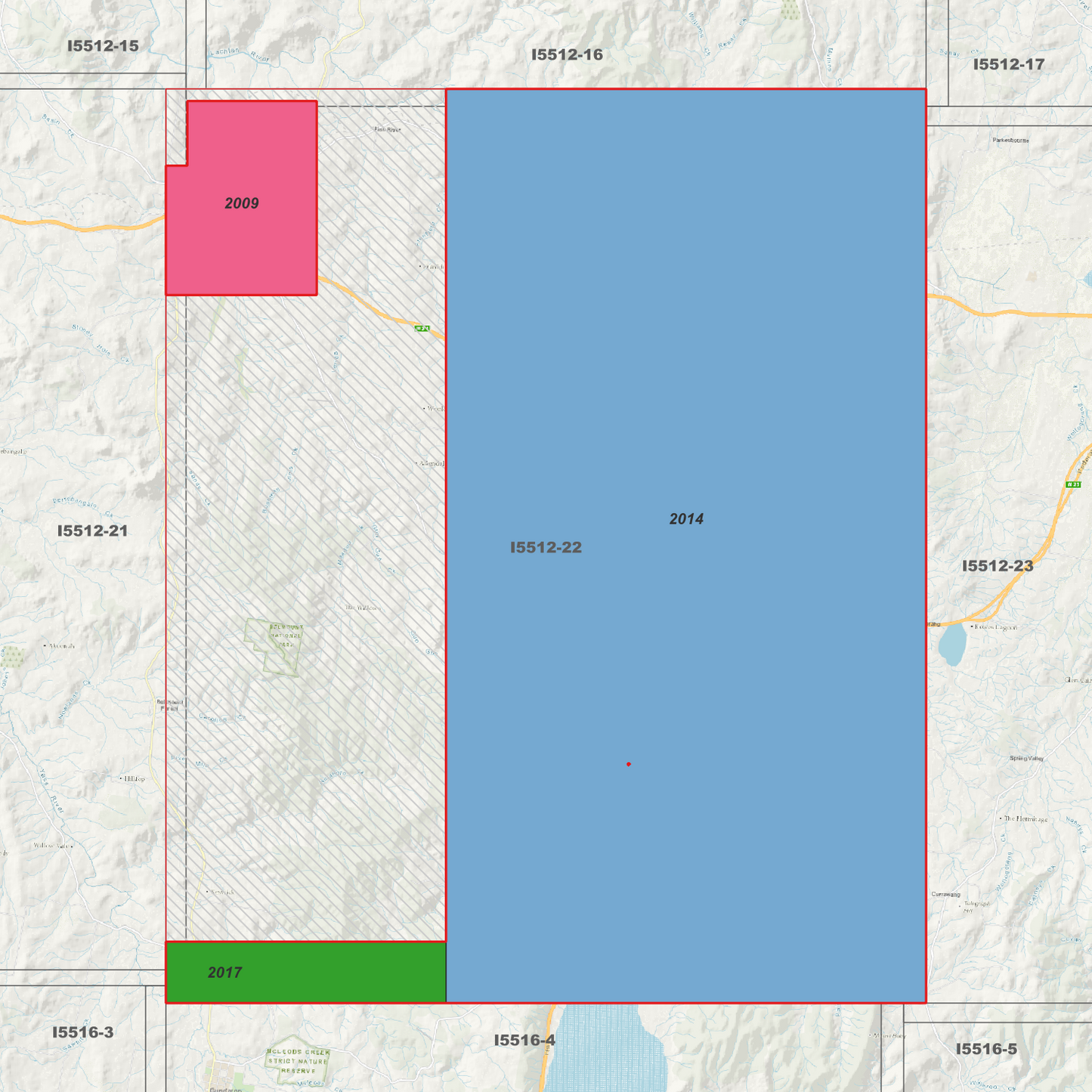 Gunning 1m & 5m Digital Elevation Models (I5512-22)