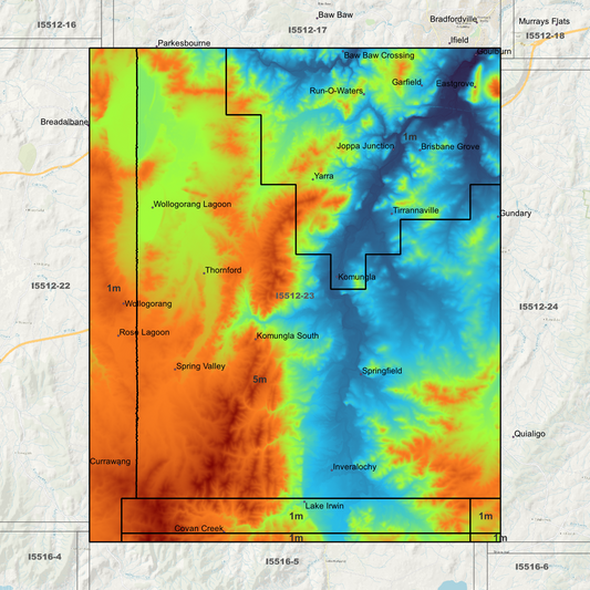 Goulburn 1m & 5m Digital Elevation Models (I5512-23)
