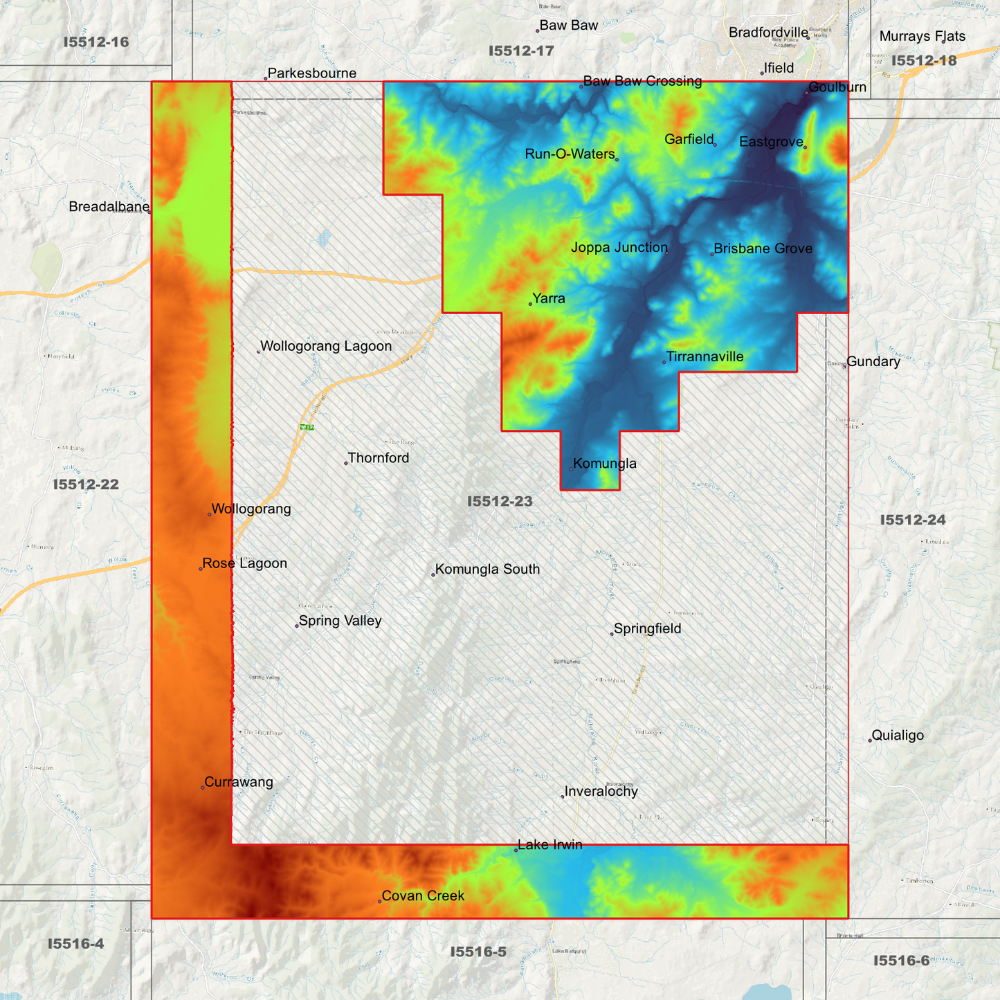 Goulburn 1m & 5m Digital Elevation Models (I5512-23)